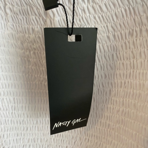 NWT Nasty Gal Shirred Balloon Sleeve Top (Plus) - Picture 7 of 11